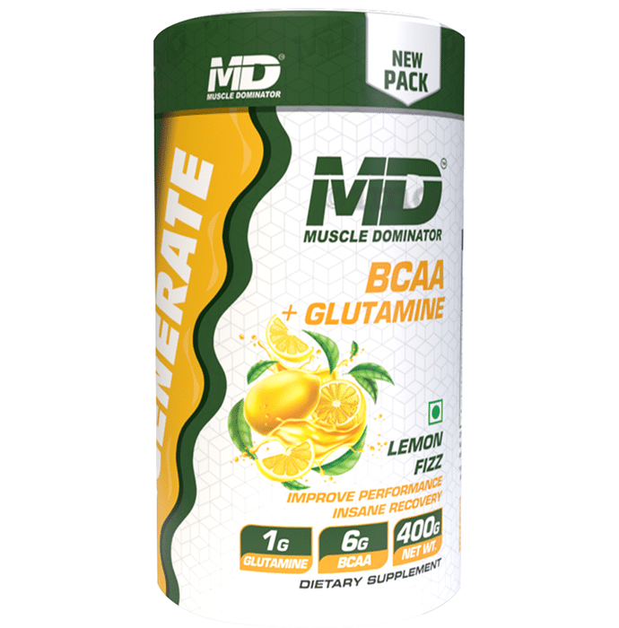 Muscle Dominator BCAA+ Glutamine Powder Lemon Fizz