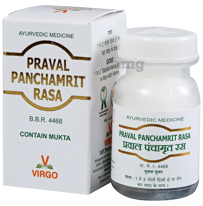 Virgo Praval Panchamrit Rasa Tablet Contain Mukta