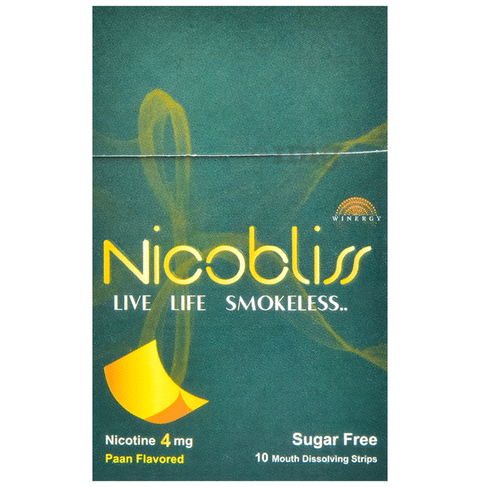 Nicobliss 4mg Dissolving Strip (10 Each) Paan Sugar Free