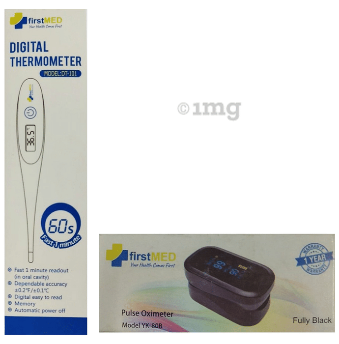 Firstmed Combo Pack of Plus Oximeter with DT-101 Thermometer
