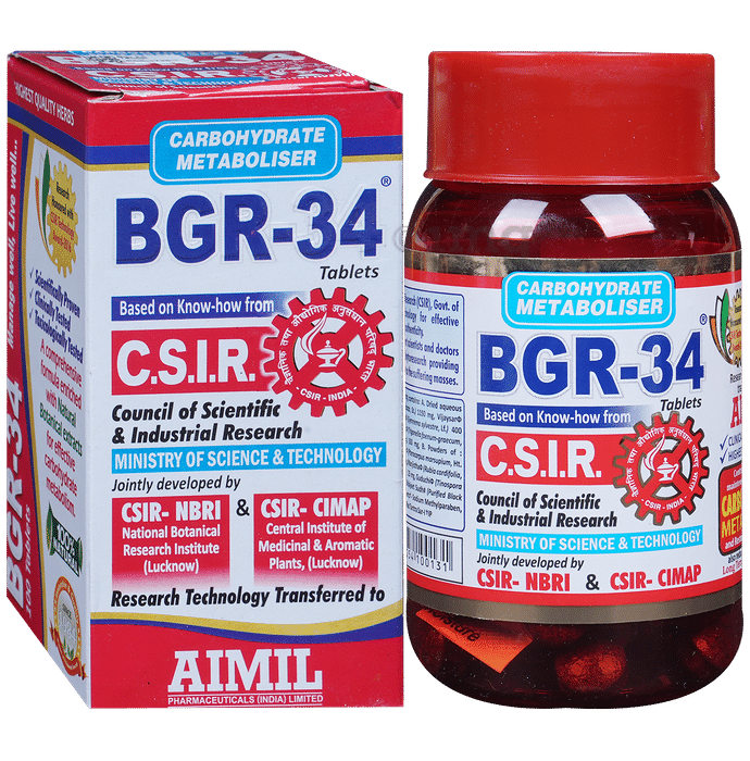 Bgr 34  Ayurvedic Carbohydrate Metaboliser Tablet