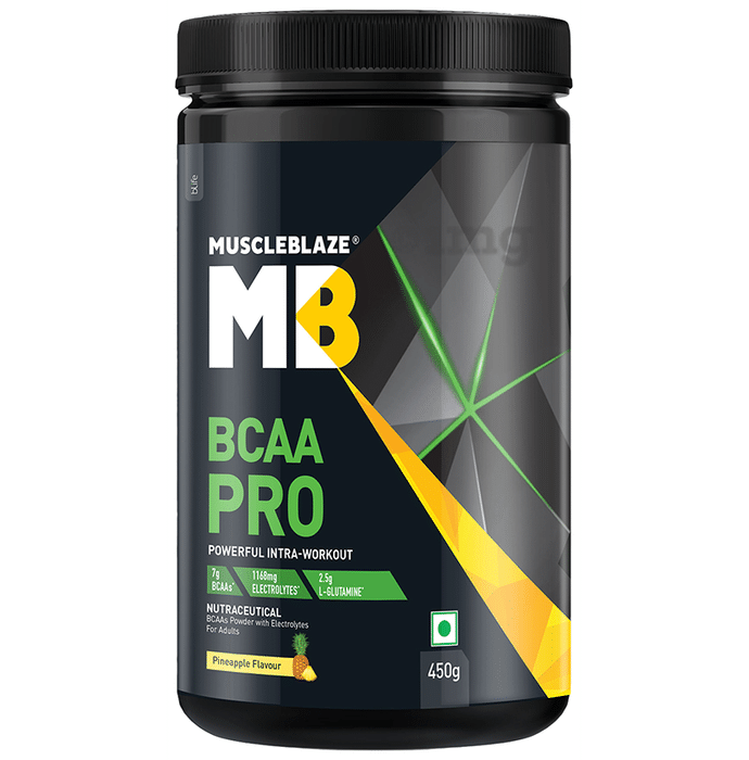 MuscleBlaze Pineapple | BCAA Pro Powerful Intra-Workout | With Electrolytes | For Energy, Faster Recovery & Hydration