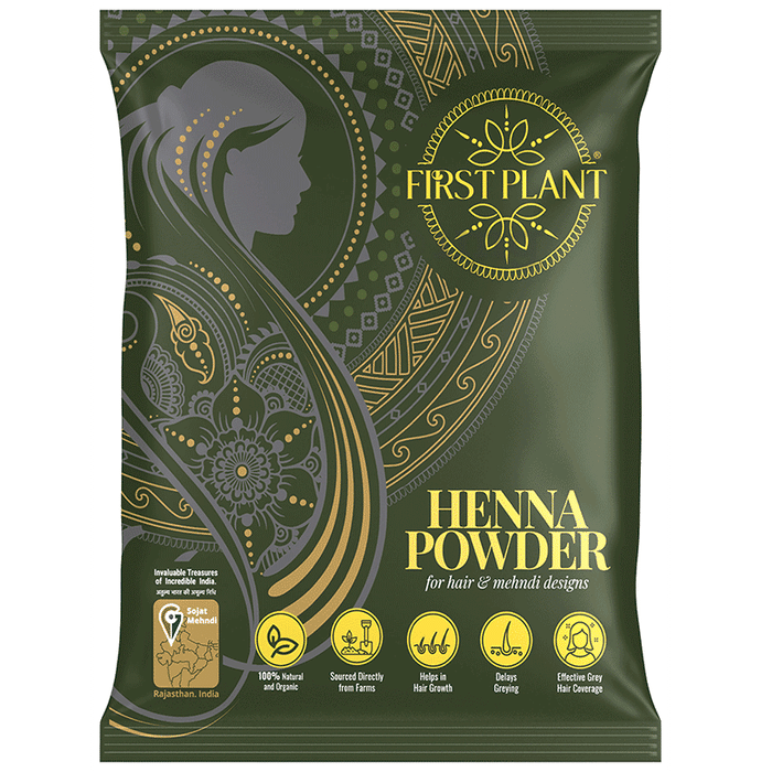 First Plant 100% Pure and Organic Henna Powder(75gm Each)