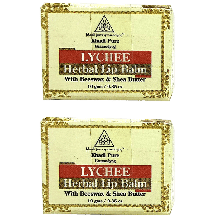 Khadi Pure Lychee Herbal Lip Balm (10gm Each)