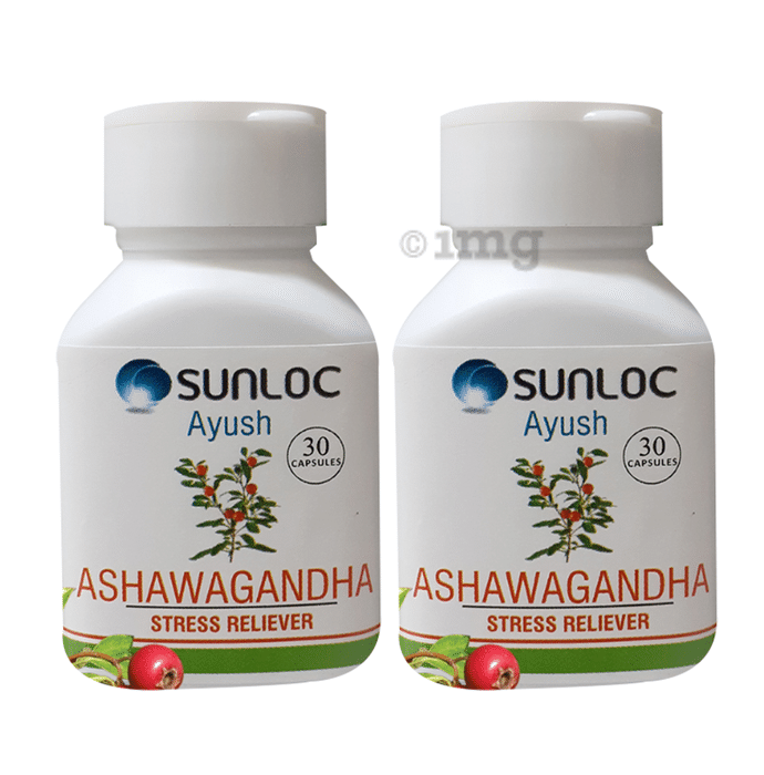 Sunloc Ayush Ashwagandha Stress Reliever Capsule (30 Each)