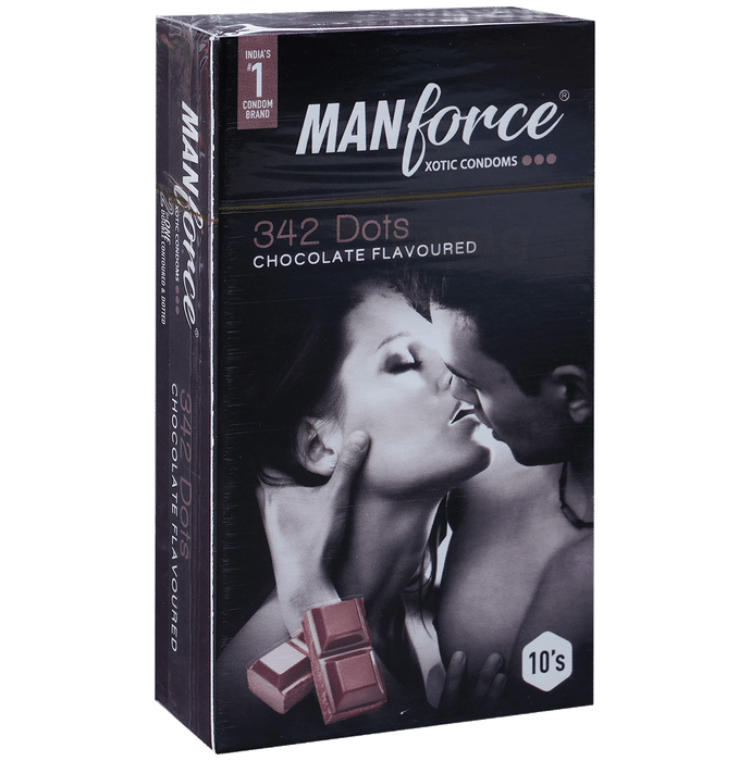 Manforce 342 Dots Xotic Condom (10 Each) Chocolate