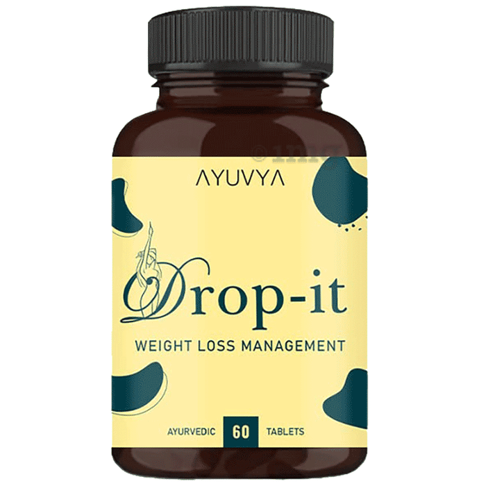 Ayuvya DropIt Tablet with Mukul & Triphala for Weight Loss Buy bottle