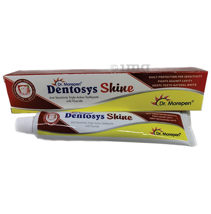 Dr. Morepen Dentosys Shine Toothpaste with Toothbrush Free