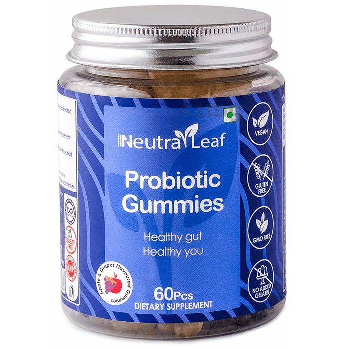 NeutraLeaf Probiotic Gummies with Bacillus Coagulans Apple & Grapes