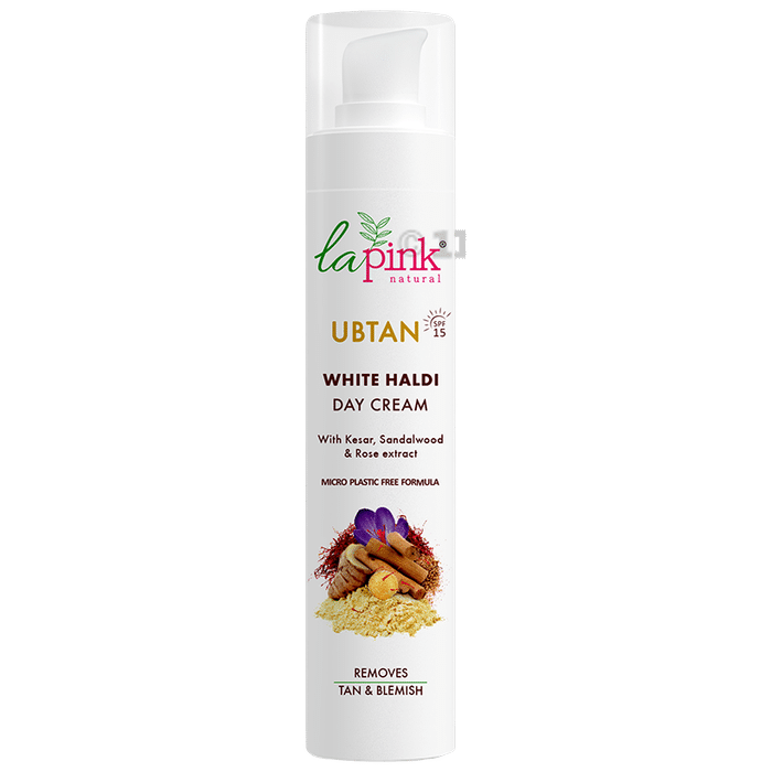 La Pink Ubtan White Haldi Day Cream for Reducing Tan & Belmish SPF 15