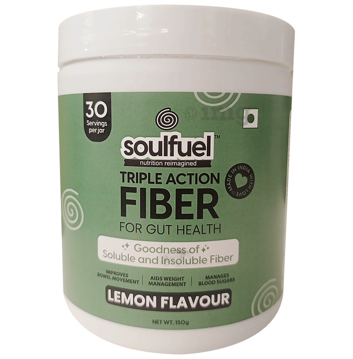 SoulFuel Triple Action Fiber for Gut Health Lemon