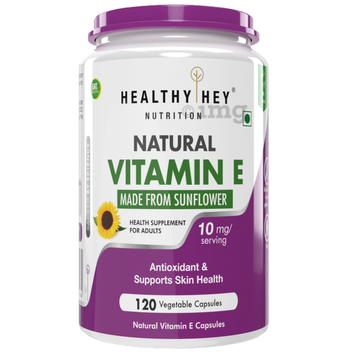 HealthyHey Natural Vitamin E Vegetable Capsule
