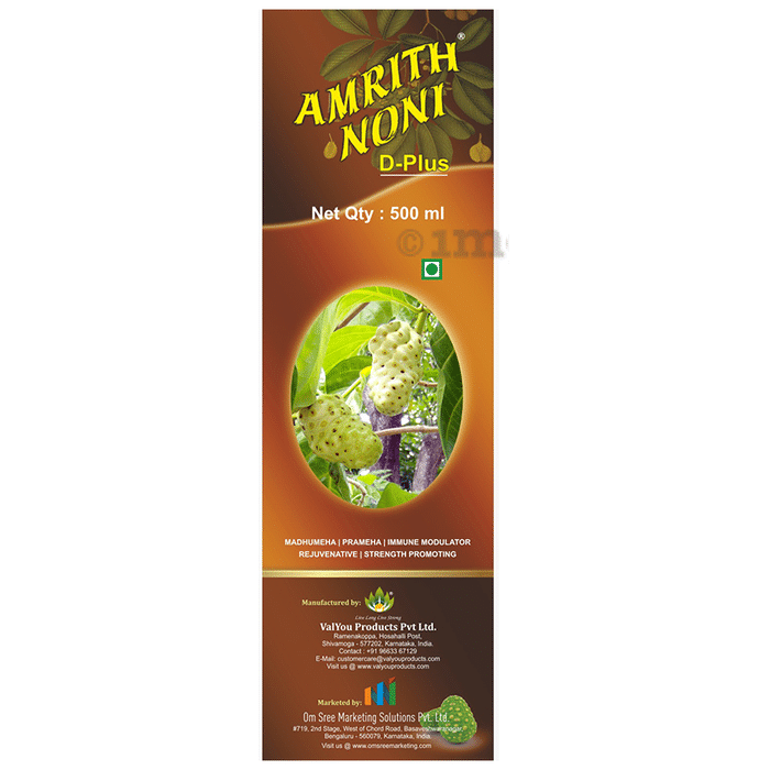 Amrith Noni D Plus Liquid | An Ayurvedic Human Clinical Trail tested formula| Helps to manage Blood Sugar Levels in Diabetes