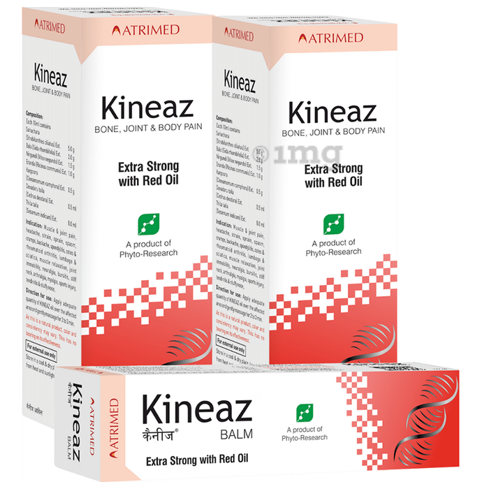 Atrimed Combo Pack of Kineaz Extra Strong with Red Oil and Kineaz Balm