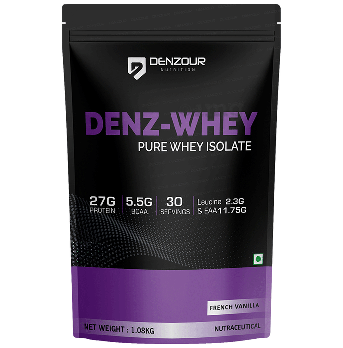 Denzour Nutrition Denz-Whey Pure Whey Isolate Powder French Vanilla