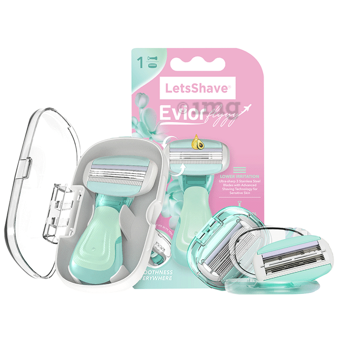LetsShave Evior Flyyy with Evior 6 Blade Catridges Shaving Kit