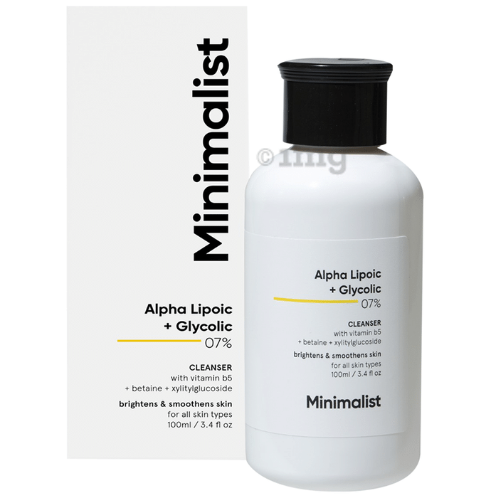 Minimalist Alpha Lipoic + Glycolic 7% Cleanser | Brightens & Smoothens Skin