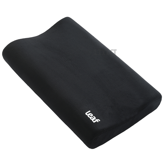 Leaf Ortho Contoured Cervical Pillow Black Universal