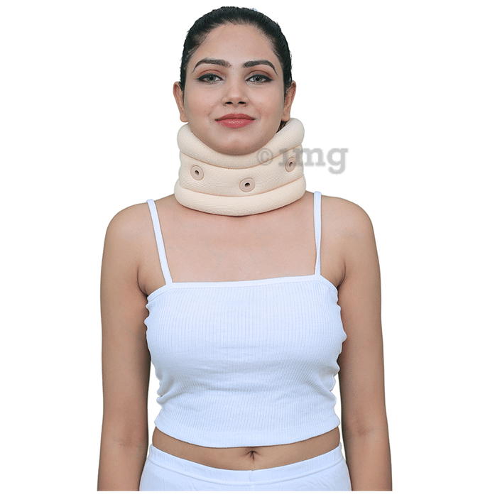 Bos Medicare Surgical Cervical Collar for Cervical Disc Pain and Neck Pain Medium Beige