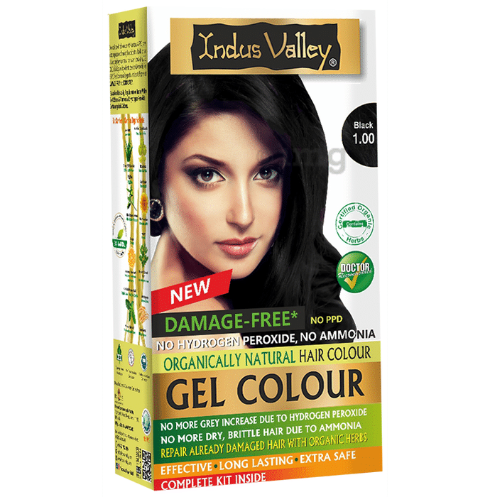 Indus Valley Damage-Free Gel Colour Complete Kit Black