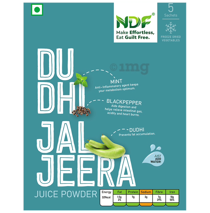 NDF Dudhi Jaljeera Juice Powder Sachet (3gm Each)