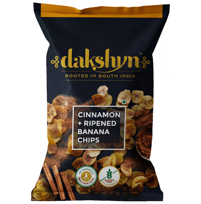 Dakshyn Cinnamon + Ripened Banana Chips (100gm Each)