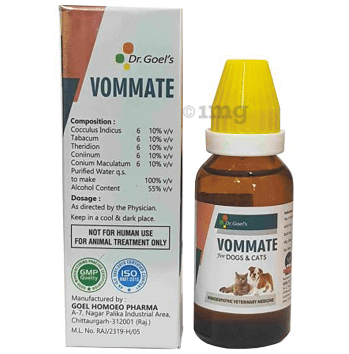 Dr. Goel s Vommate for Dog Cat Buy bottle of 30.0 ml Oral Drops at best price in India 1mg