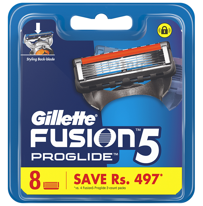 Gillette Fusion 5 Shaving Razor Blade Cartridge Proglide: Buy packet of ...