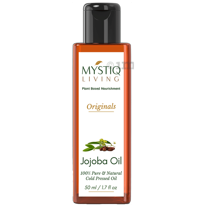 Mystiq Living Jojoba Oil for Hair, Face and Skin | Cold Pressed, 100% Pure and Natural