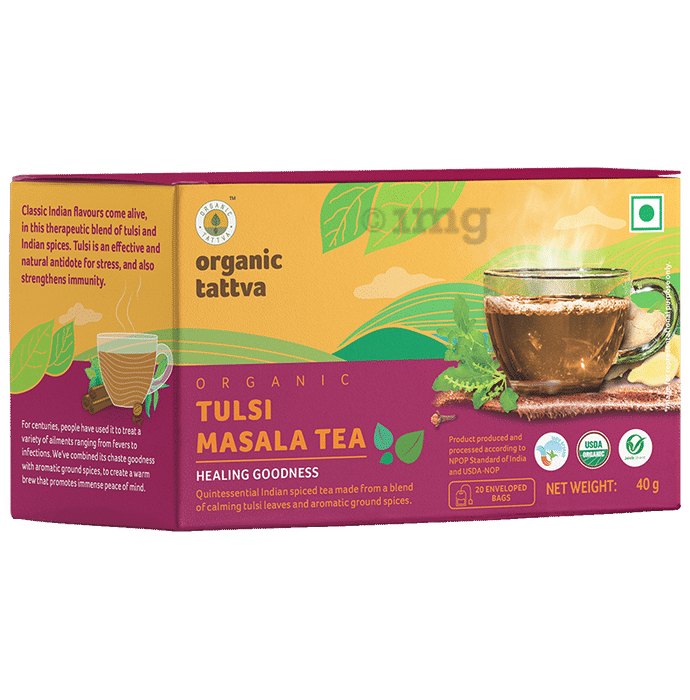 Organic Tattva Organic Tea Bag (2g Each) Tulsi Masala Tea