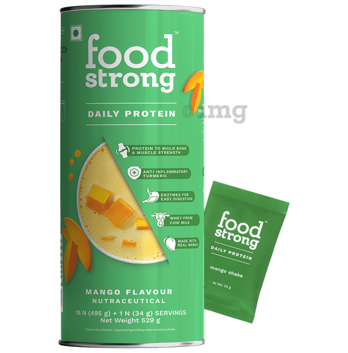 Foodstrong Daily Protein Sachet (33gm Each) Mango