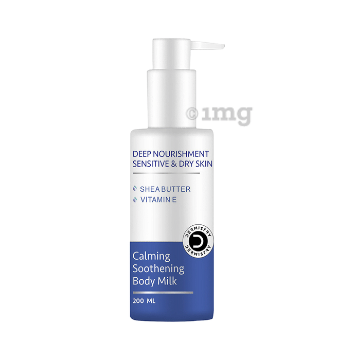 Dermisrty Combo Pack of Sensitive & Dry Skin Calming Soothening Body Milk Lotion (200ml) and Gentle Cleanser Face Wash (100ml)