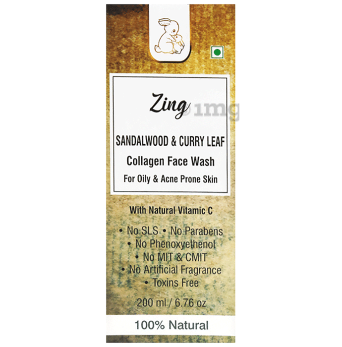 Blush Bunny Organics Zing Sandalwood & Curry Leaf Collagen Face Wash