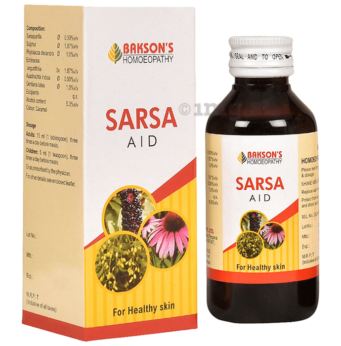 Bakson's Homeopathy Sarsa Aid Syrup