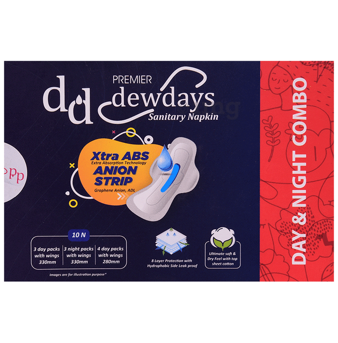 Premier Tissues Premier Dewdays Sanitary Napkins with Wings Day & Night Combo