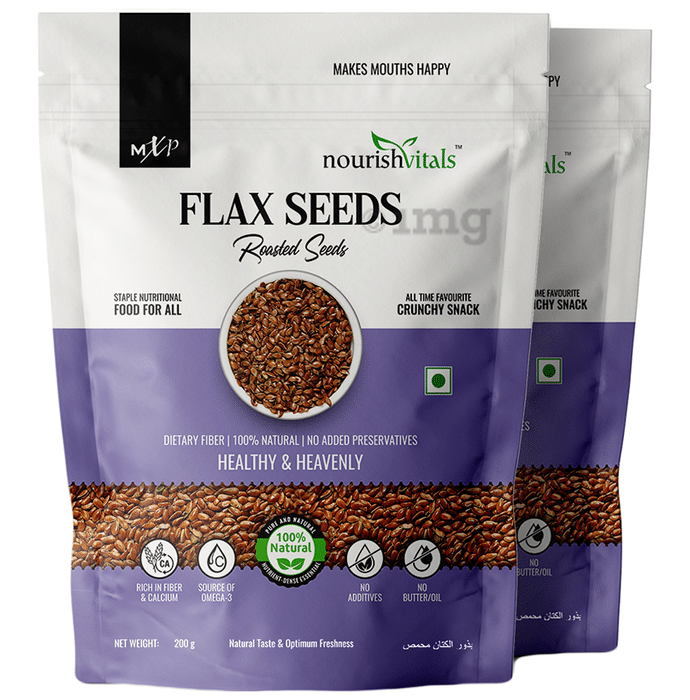 NourishVitals Roasted Flax Seed (200gm Each)