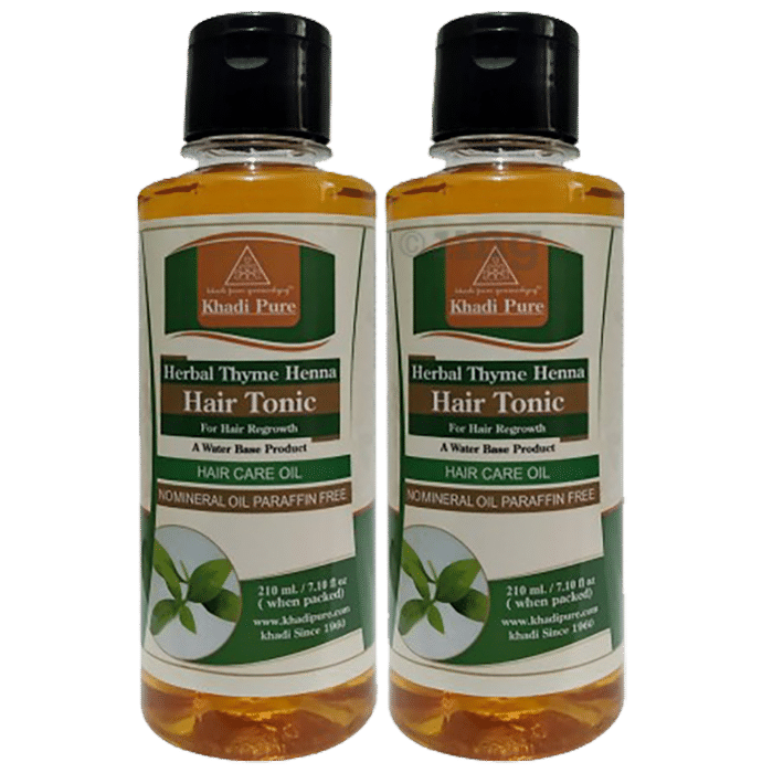 Khadi Pure Herbal Thyme Henna Hair Tonic (210ml Each)