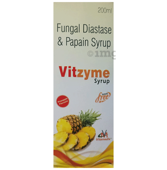 Vitzyme Syrup Pineapple Sugar Free