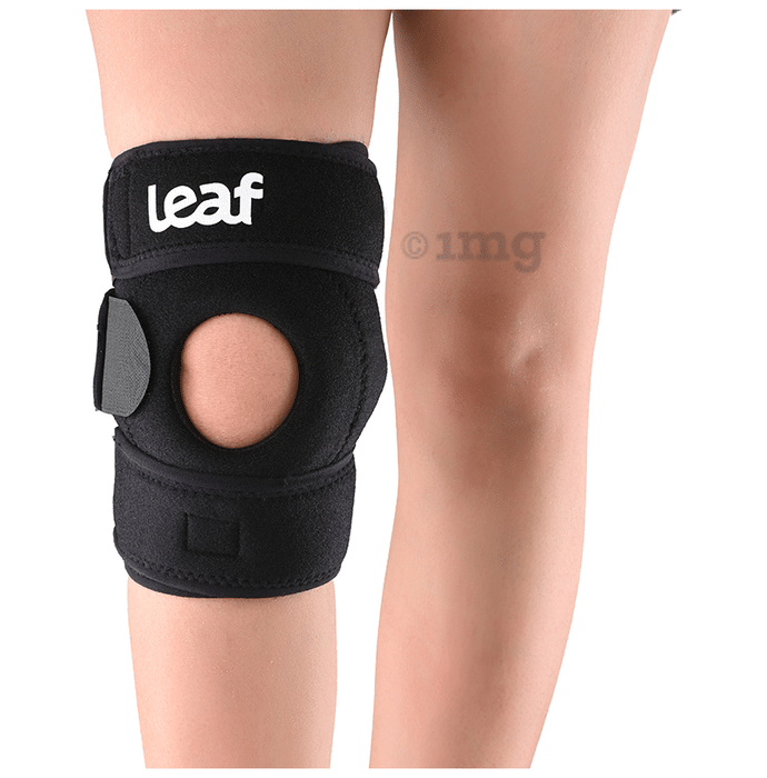 Leaf Ortho Neoprene Knee Support Brace Universal Black