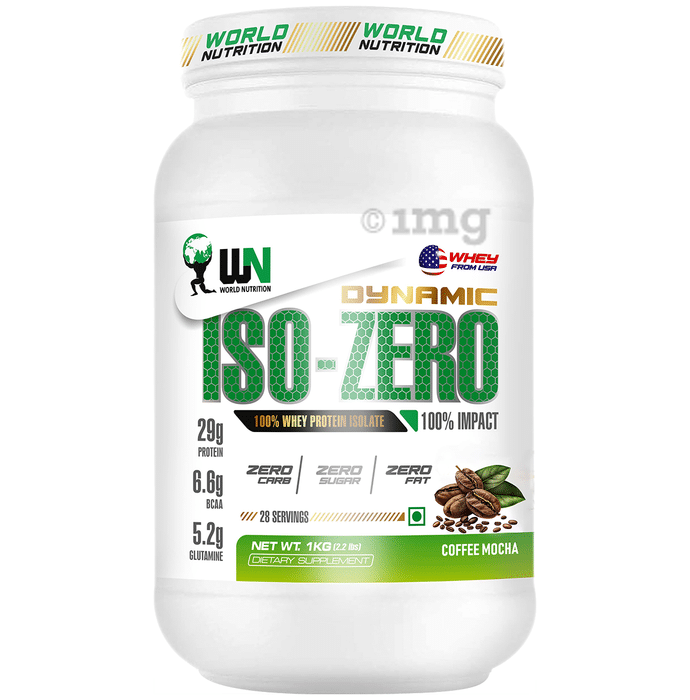 WN World Nutrition Dynamic Iso-Zero Whey Protein Isolate Powder Coffee Mocha