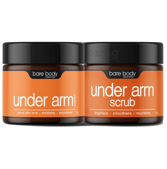Bare Body Essentials Armlicious Combo of Under Arm Cream 50gm and Under Arm Scrub 50gm