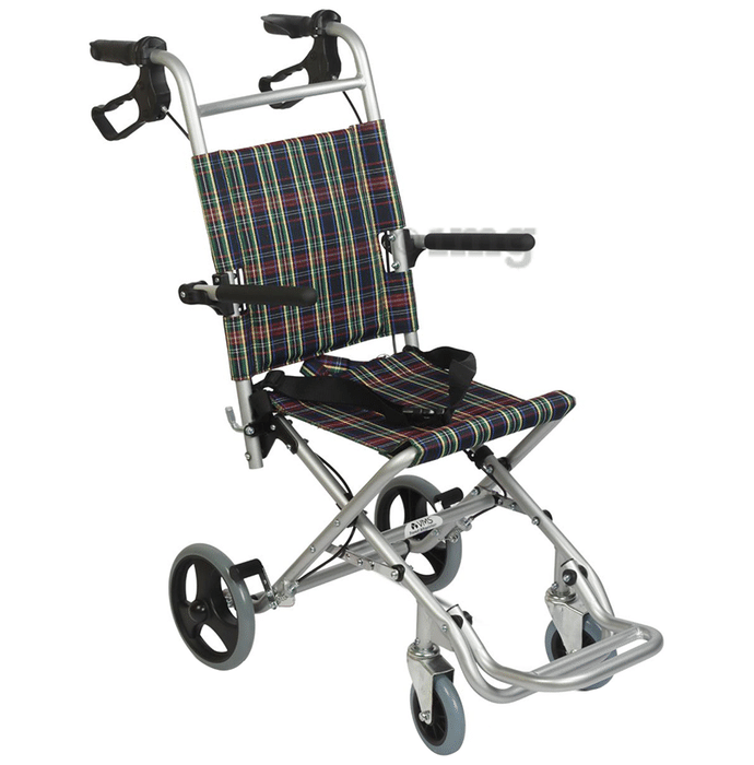 VMS Careline VWE 1050 Trip Transit Lightweight Portable Travelling Wheelchair with Seat Belt