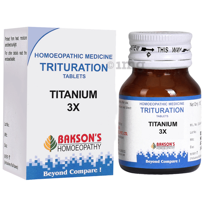 Bakson's Homeopathy Titanium Trituration Tablet 3X