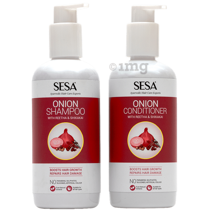Sesa Combo Pack of Onion Shampoo & Onion Conditioner (300ml Each)
