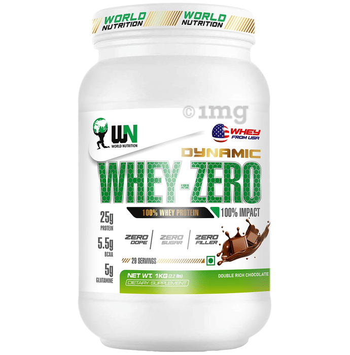 WN World Nutrition Dynamic Whey-Zero Powder Double Rich Chocolate