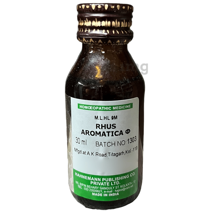 Hapco Rhus Aromatica Mother Tincture Q: Buy bottle of 30.0 ml Mother ...