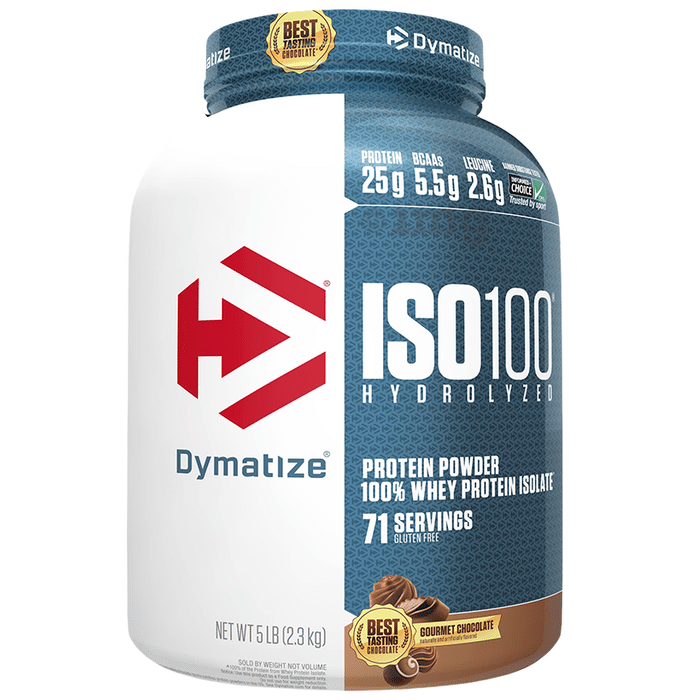 Dymatize Nutrition ISO 100 Hydrolyzed 100% Whey Protein Isloate Powder Gourmet Chocolate