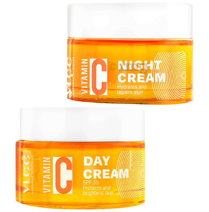 VLCC Combo Pack of Vitamin C Day Cream SPF 30 (50gm) & Vitamin C Night Cream (50gm)