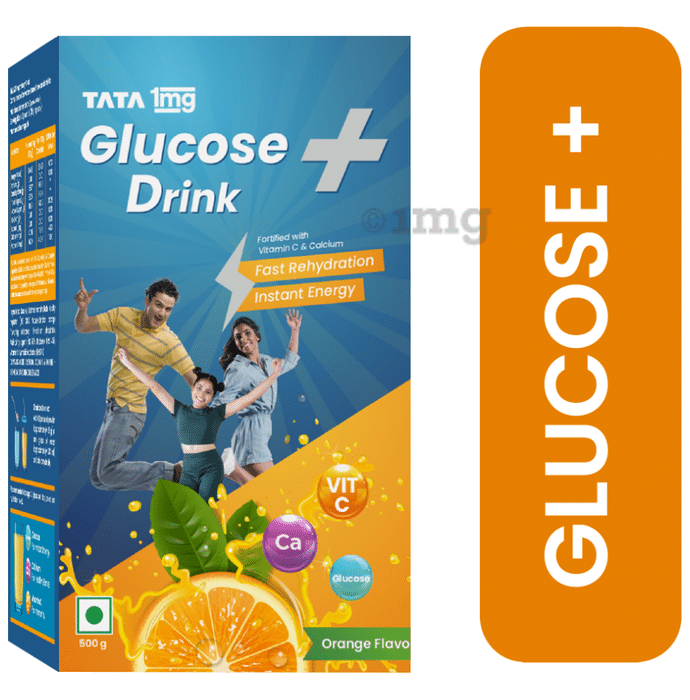 Tata 1mg Glucose + Drink for Instant Energy Orange