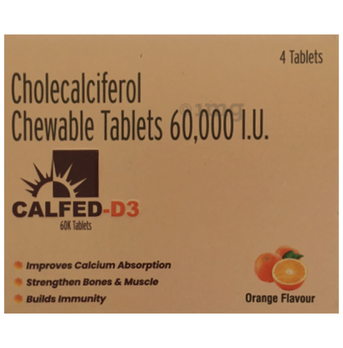 Calfed-D3 Chewable Tablet Orange